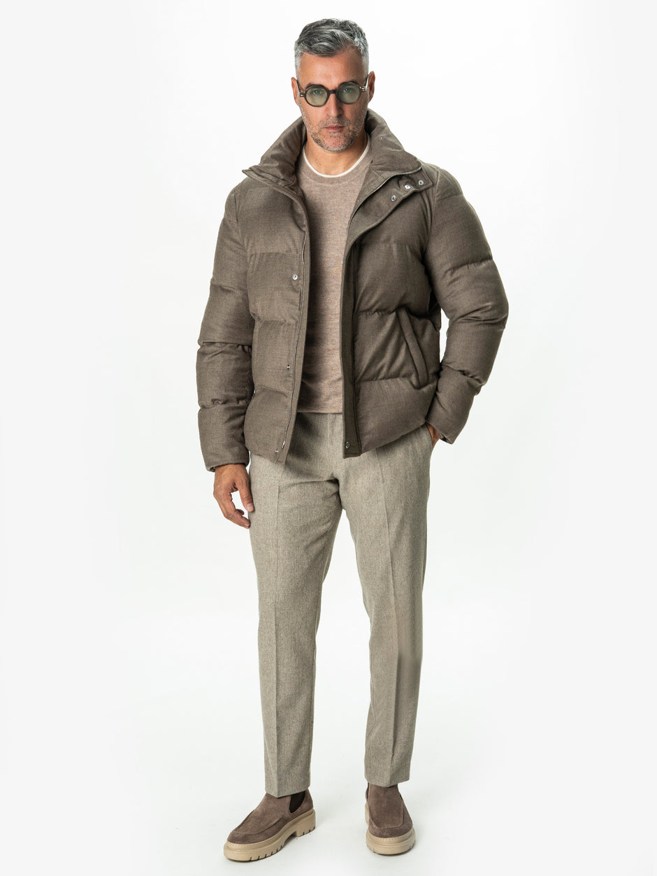 Geaca Puffer Barbati Bej Lana Vitale Barberis FeatherWeight BMan0009 (2)