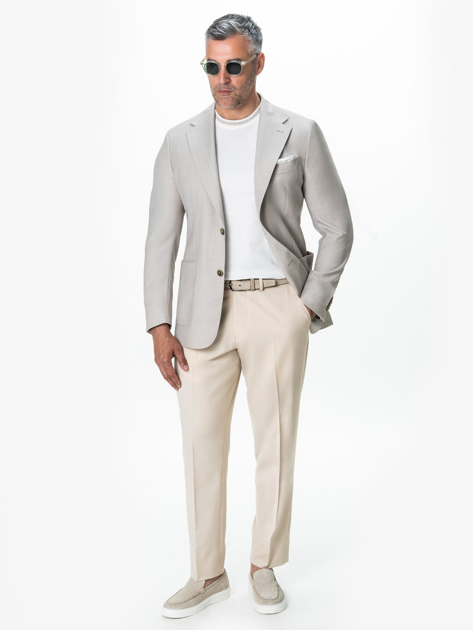 Sacou Crem Deschis 100% Lana Vitale Barberis BMan0076 (6)