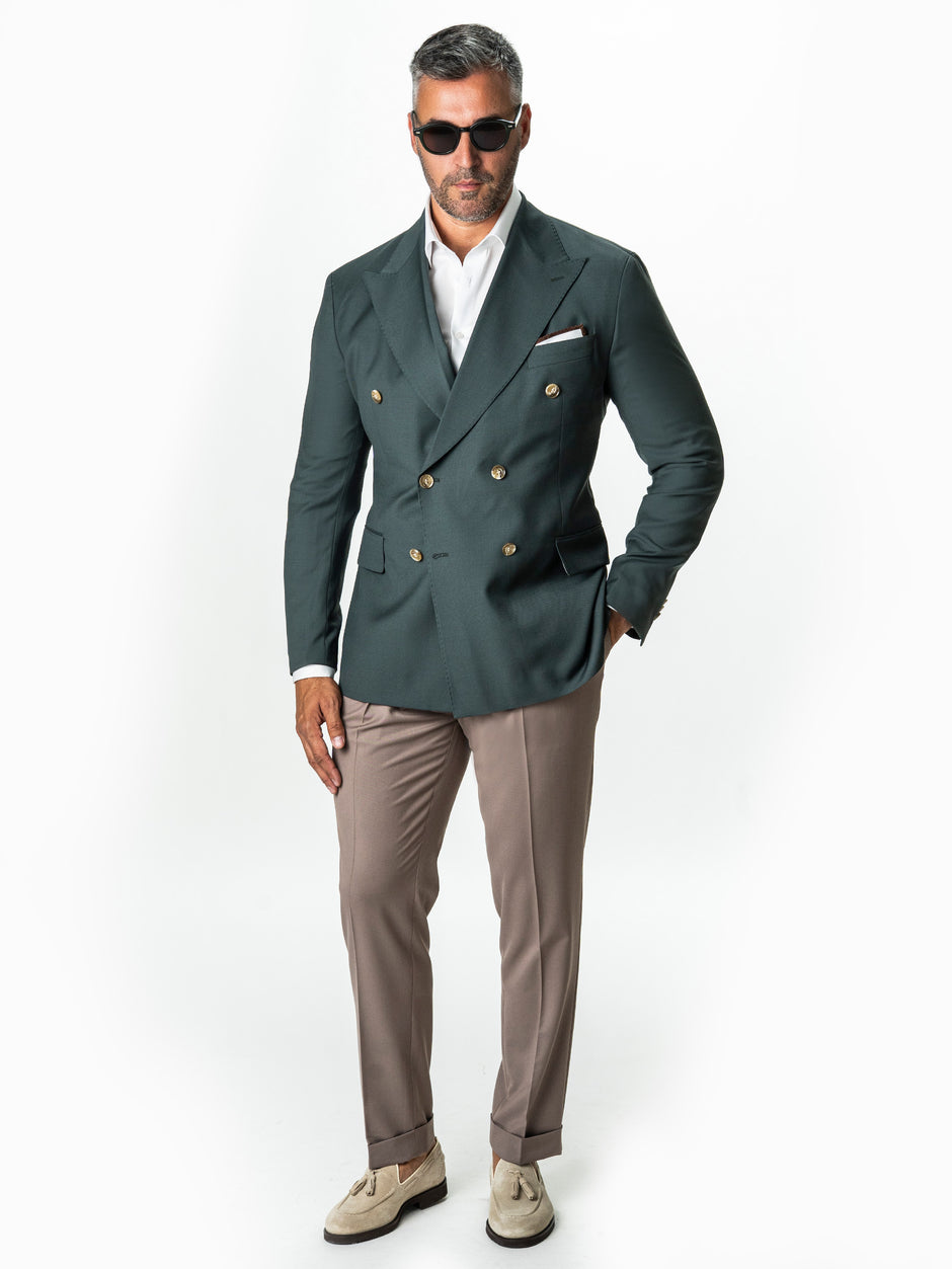 Pantaloni Cu Pense Barbati Maro Mocha Gurkha Stofa Sarto BMan707 (2)