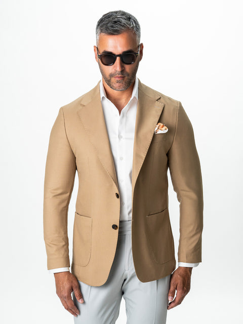 Sacou Barbati Bej 100% Lana Vitale Barberis 130'S BMan0054