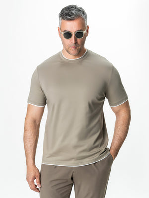 Tricou Barbati Grej Din Bumbac Egiptean Bman271