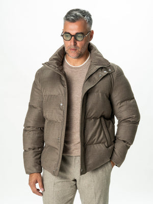 Geaca Puffer Barbati Bej Lana Vitale Barberis FeatherWeight BMan0009