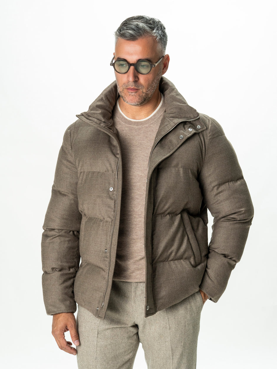 Geaca Puffer Barbati Bej Lana Vitale Barberis FeatherWeight BMan0009 (1)