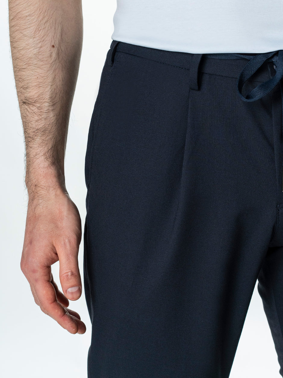 Pantaloni Barbati Casual Bleumarin Din Lana BMan0104 (8)