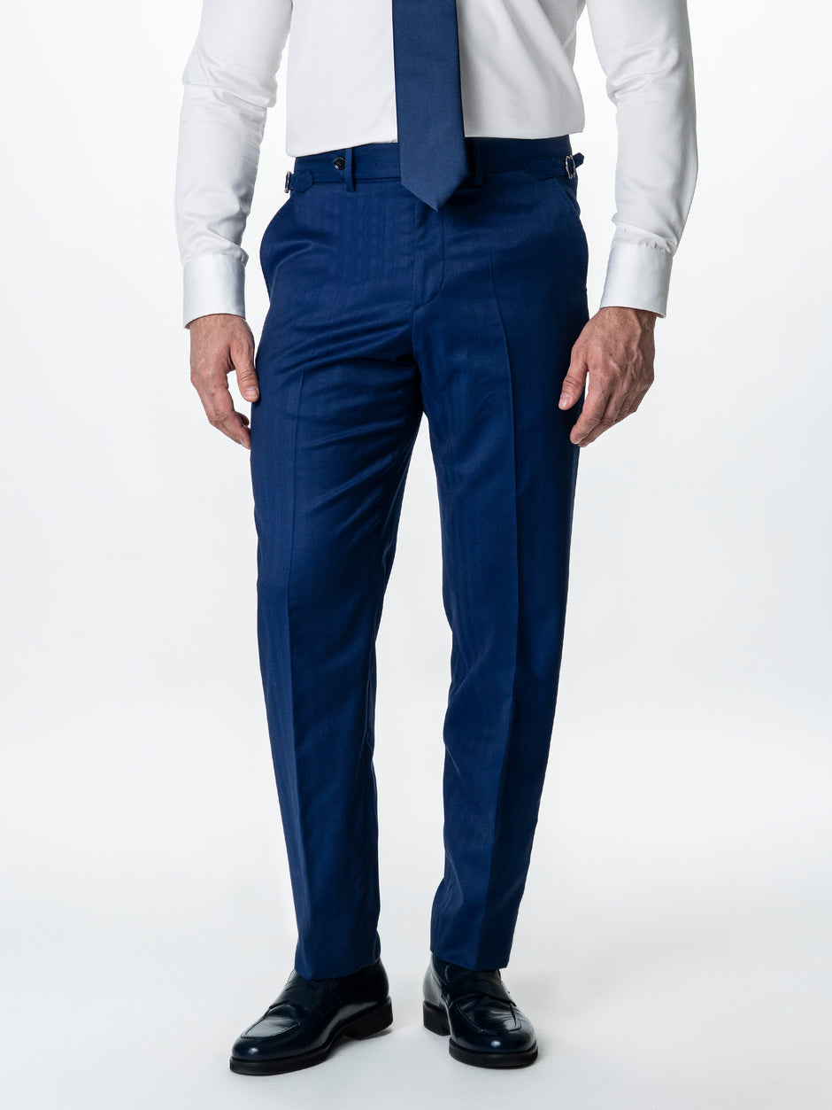 Costum Barbati Albastru Indigo din 100% lana Italiana 130'S BMan0004 (8)