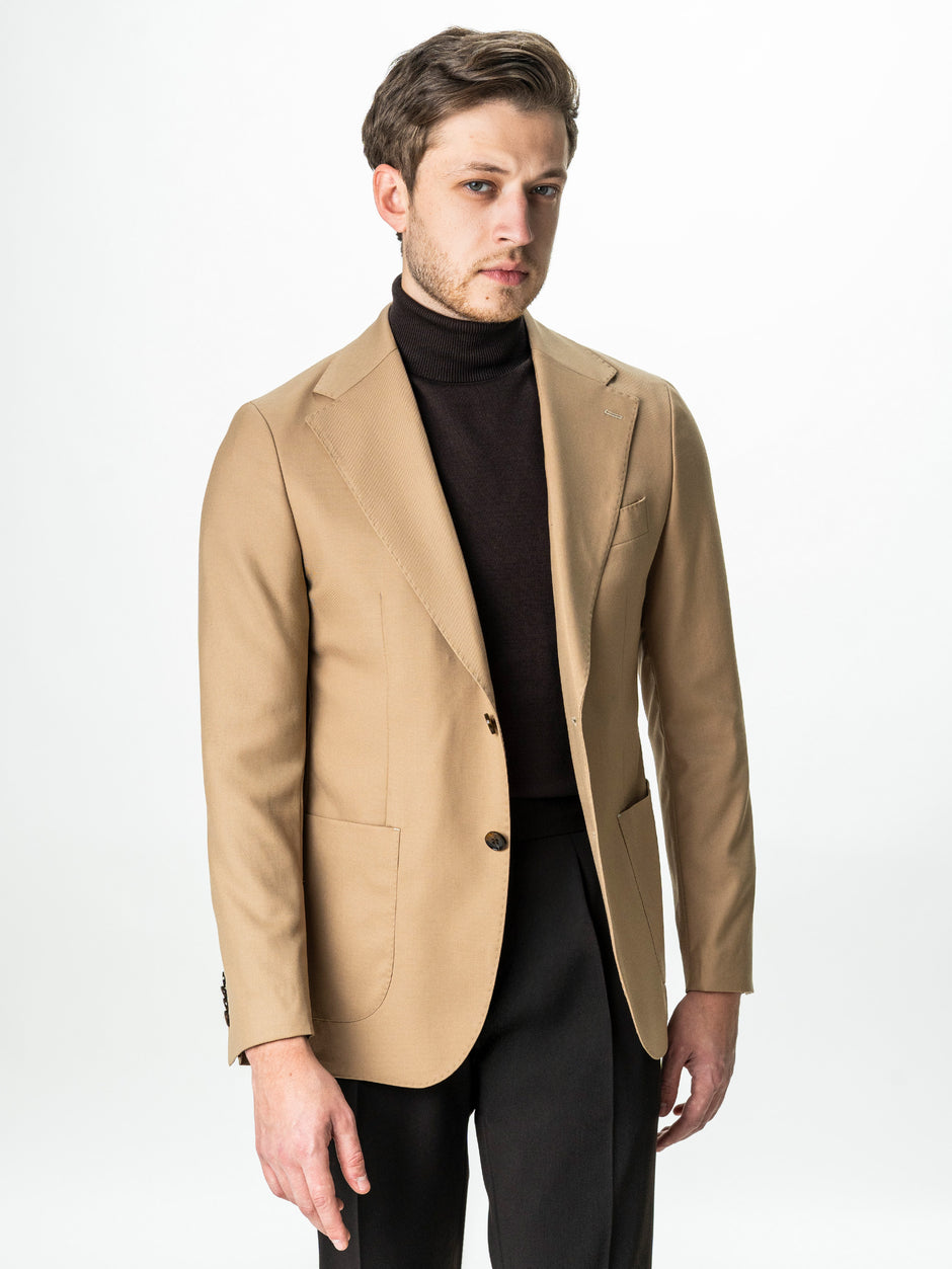 Sacou Barbati Bej 100% Lana Vitale Barberis 130'S BMan0054 (1)