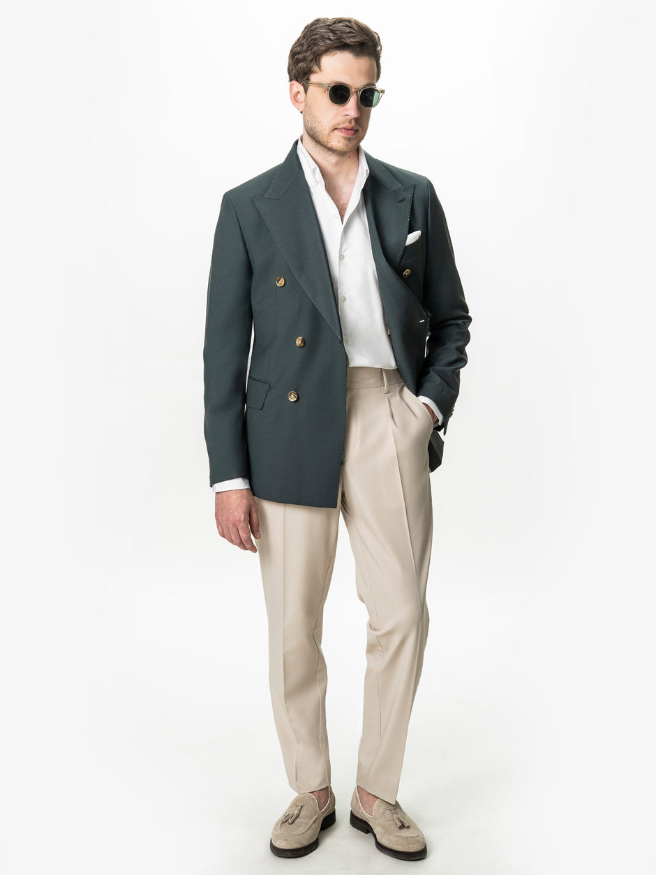 Sacou Doua Randuri Barbati Verde Lana Vitale Barberis BMan0057 (7)