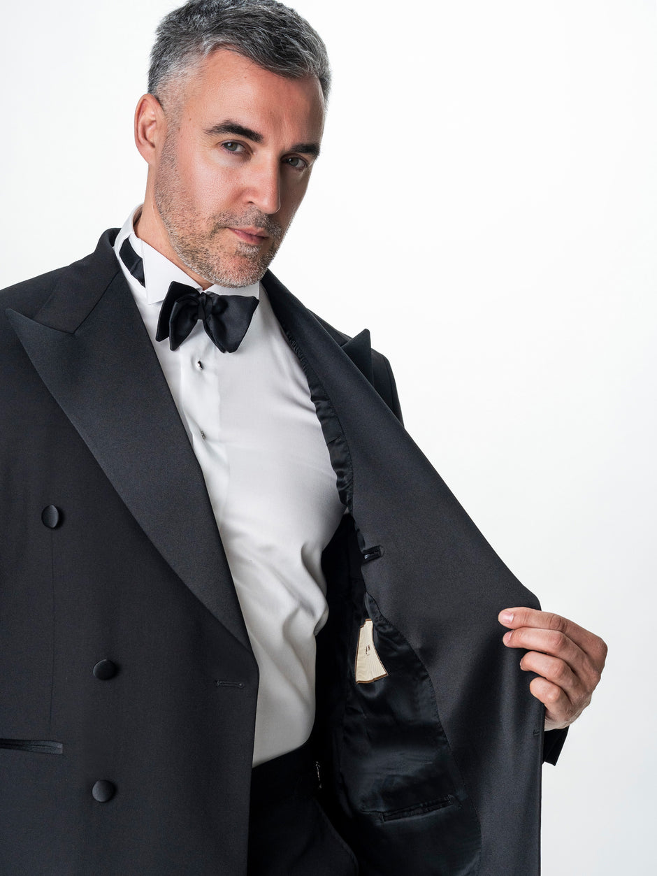 Costum Mire Negru Tip Smoking Ceremonie Lana Sarto BMan0031 (8)