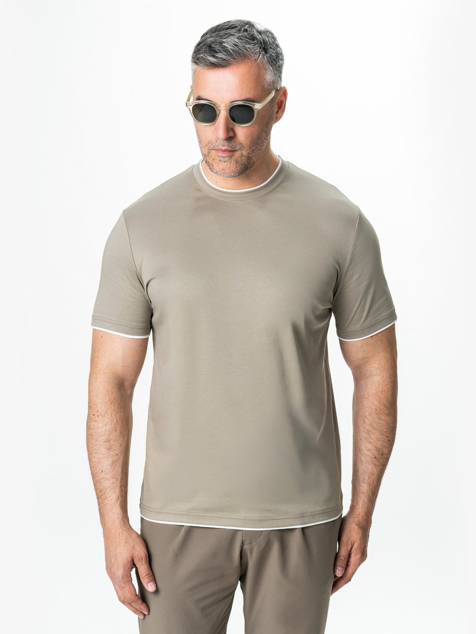 Tricou Barbati Grej Din Bumbac Egiptean Bman271 (4)
