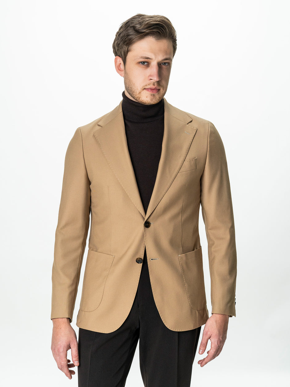 Sacou Barbati Bej 100% Lana Vitale Barberis 130'S BMan0054 (4)