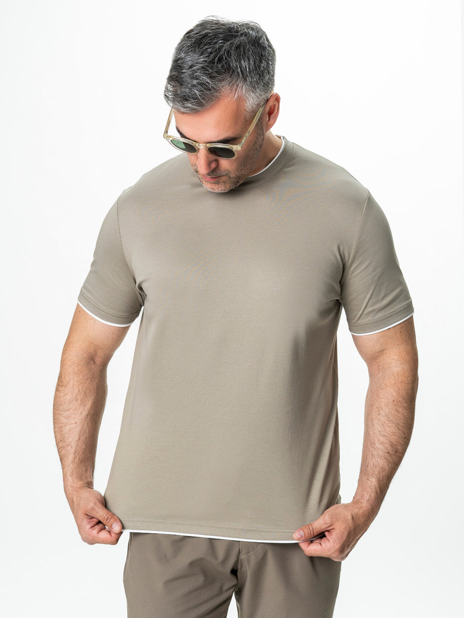 Tricou Barbati Grej Din Bumbac Egiptean Bman271 (8)