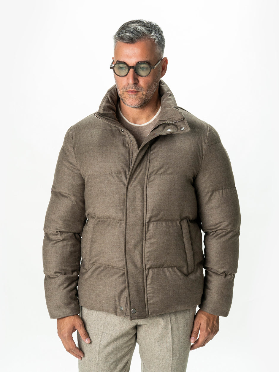Geaca Puffer Barbati Bej Lana Vitale Barberis FeatherWeight BMan0009 (3)
