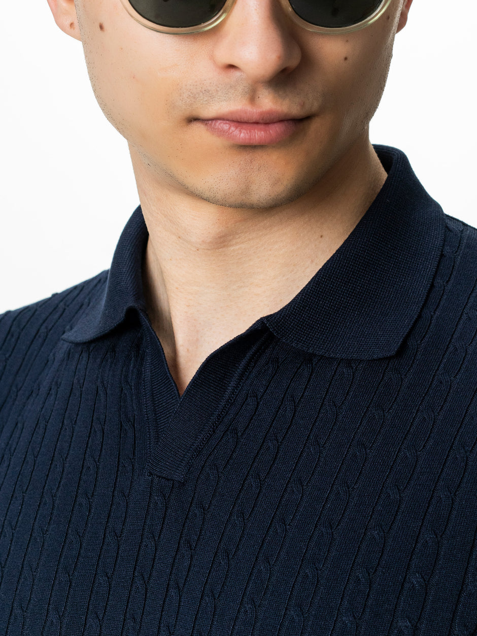 Tricou Barbati Polo Deschis Bleumarin BMan0106 (5)