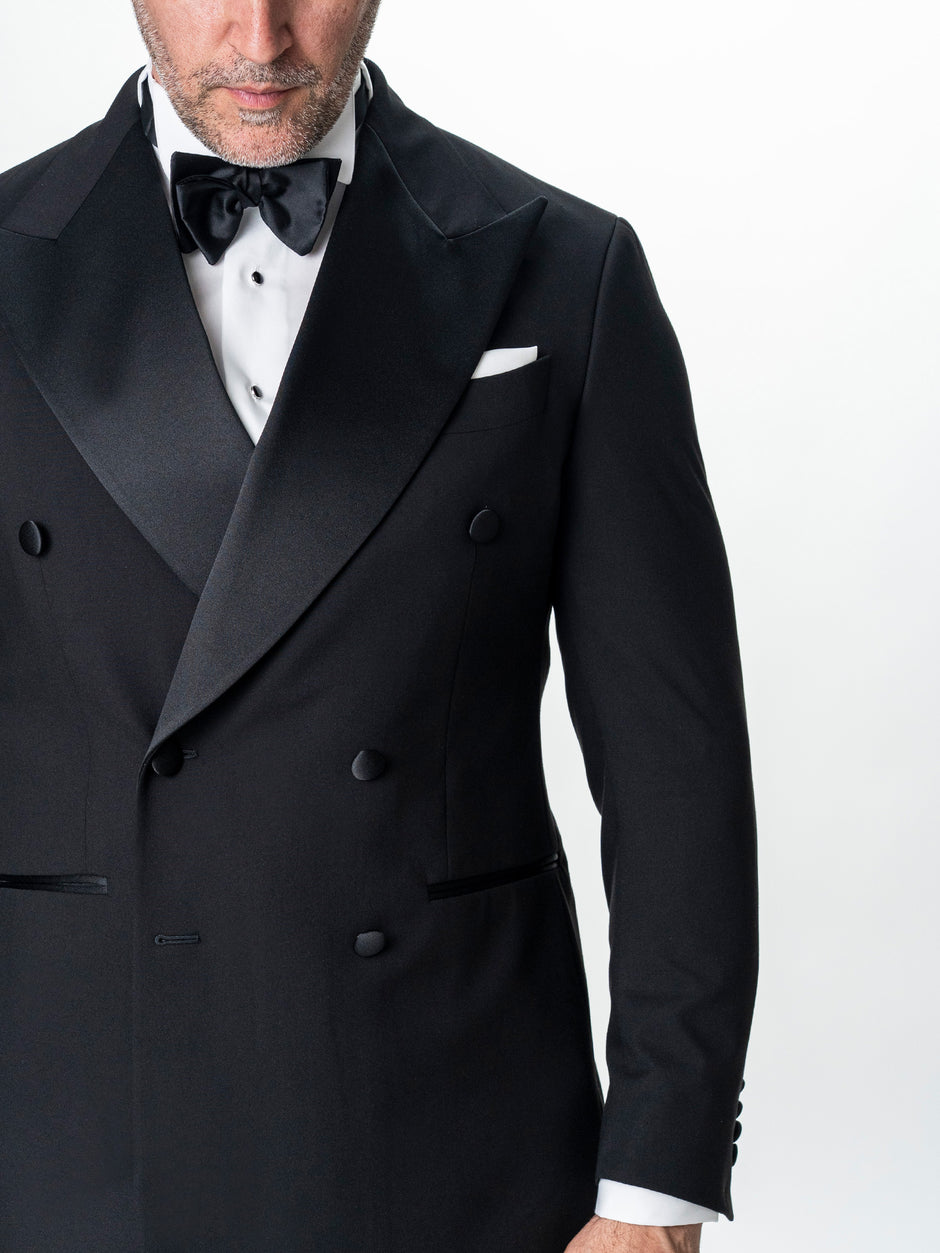 Costum Mire Negru Tip Smoking Ceremonie Lana Sarto BMan0031 (3)