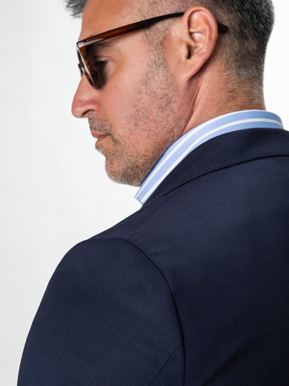 Sacou Barbati Bleumarin Vitale Barberis Super 110's Oxford BMan0101 (8)