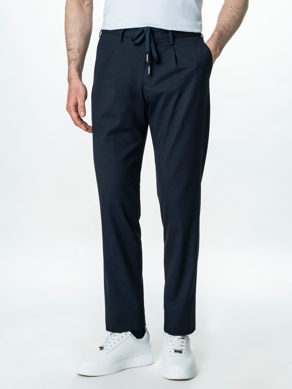 Pantaloni Barbati Casual Bleumarin Din Lana BMan0104 (4)