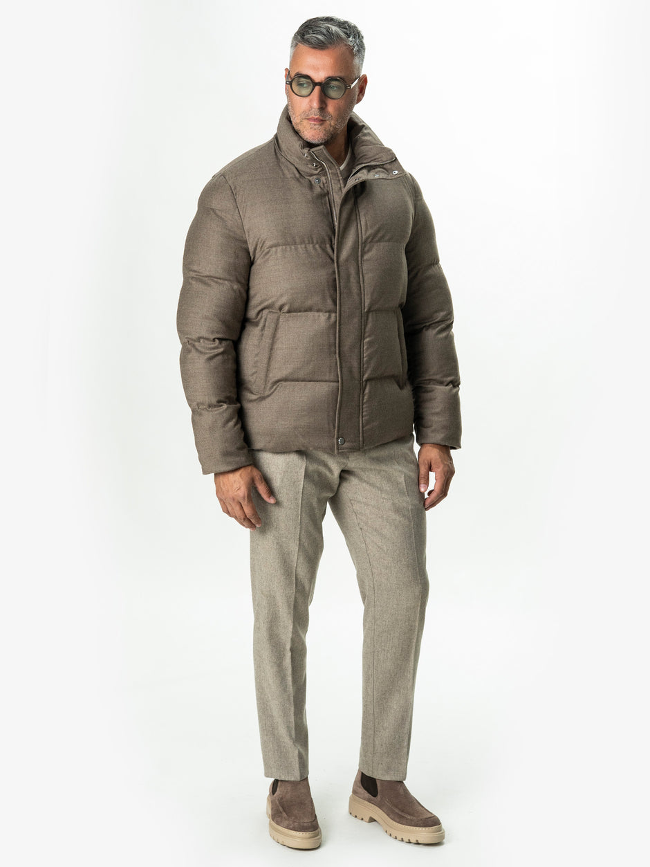 Geaca Puffer Barbati Bej Lana Vitale Barberis FeatherWeight BMan0009 (10)