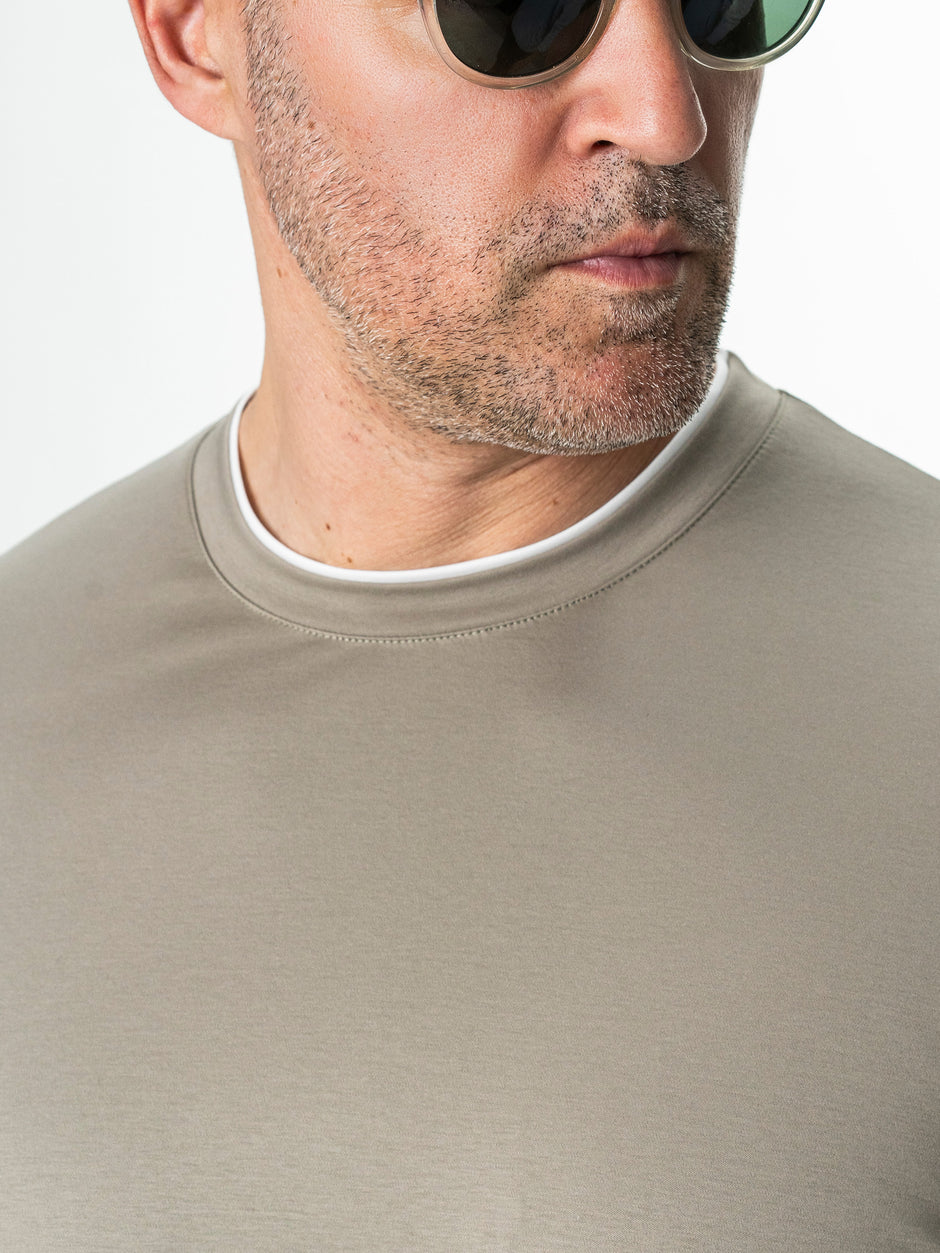 Tricou Barbati Grej Din Bumbac Egiptean Bman271 (5)