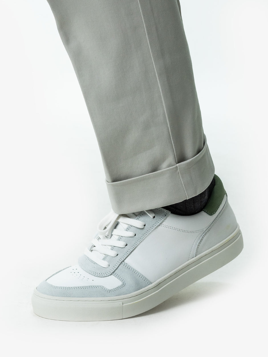 Pantaloni Gri Gurkha Cu Pense Barbati Bumbac All Season BMan0021 (6)