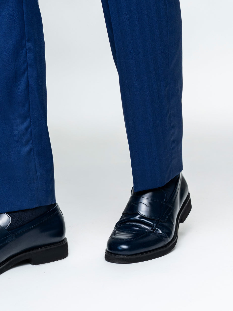 Costum Barbati Albastru Indigo din 100% lana Italiana 130'S BMan0004 (12)