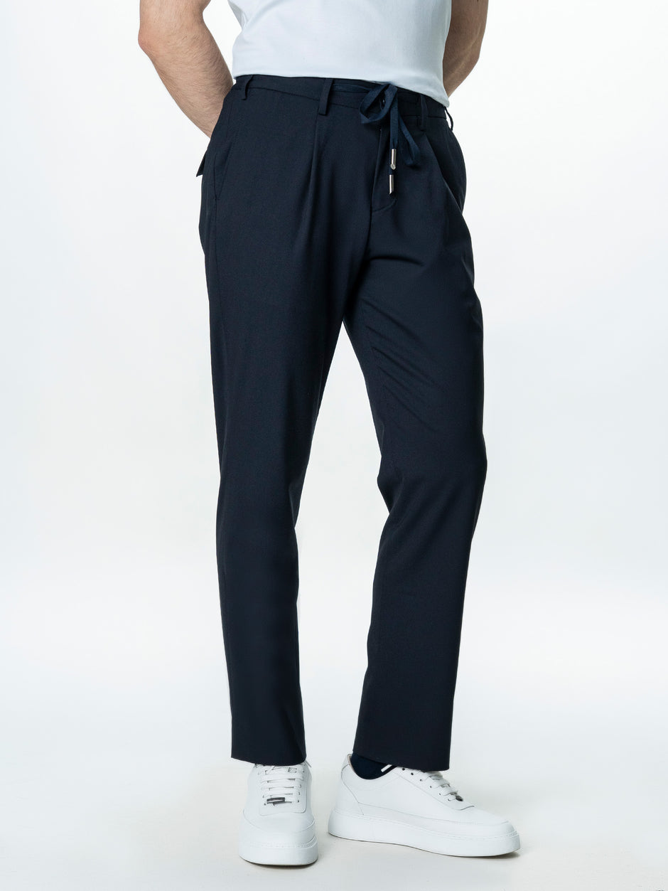 Pantaloni Barbati Casual Bleumarin Din Lana BMan0104 (7)