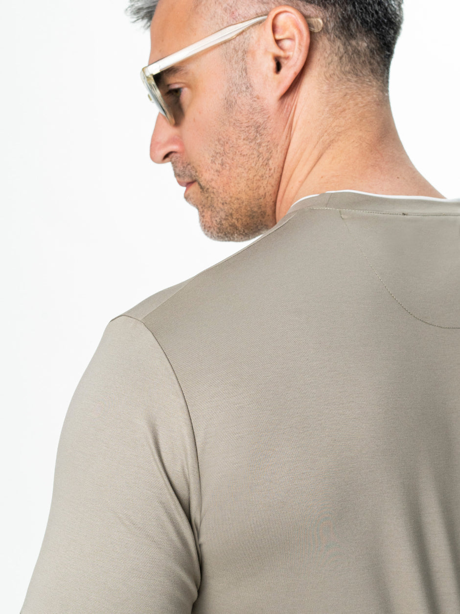 Tricou Barbati Grej Din Bumbac Egiptean Bman271 (7)