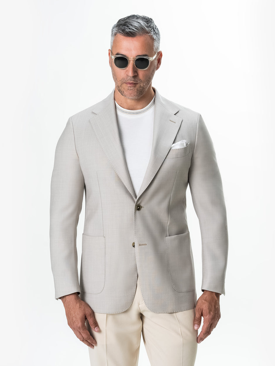 Sacou Crem Deschis 100% Lana Vitale Barberis BMan0076 (9)