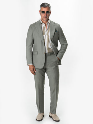 Costum Verde Olive Barbati Lana Vitale Barberis Super 120's BMan0051