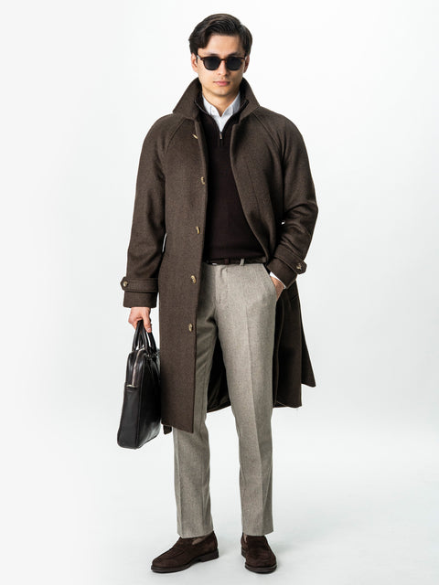 Pulover Cu Fermoar Office Barbati Maro Inchis Lana Merinos Falco BMan0003