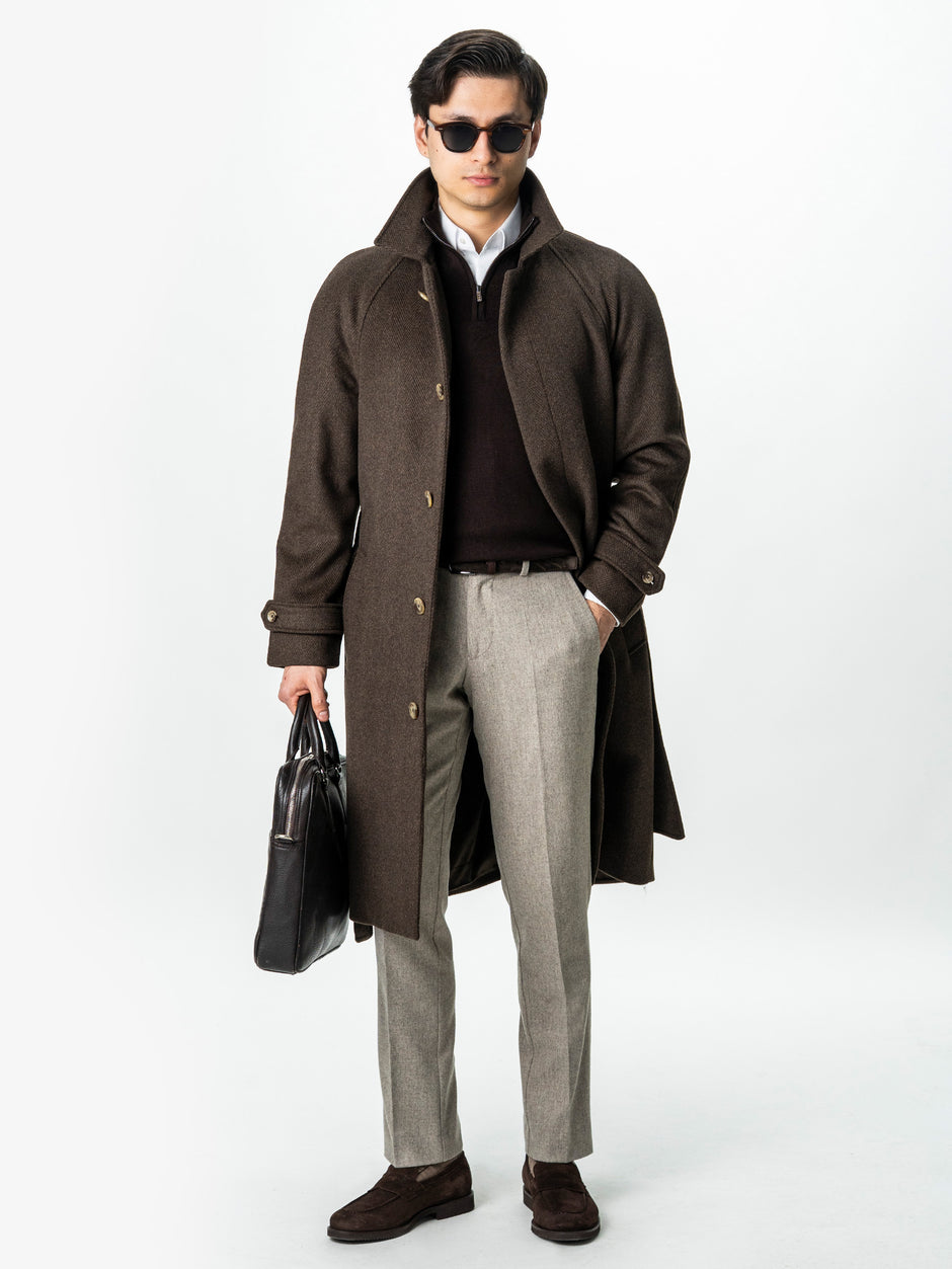 Pulover Cu Fermoar Office Barbati Maro Inchis Lana Merinos Falco BMan0003 (2)