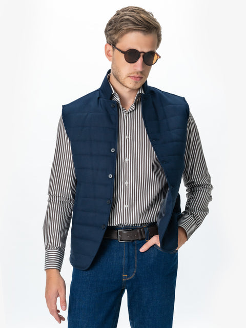 Vesta Casual & Office Barbati De Toamna Bleumarin Design Palermo BMan065 (7)