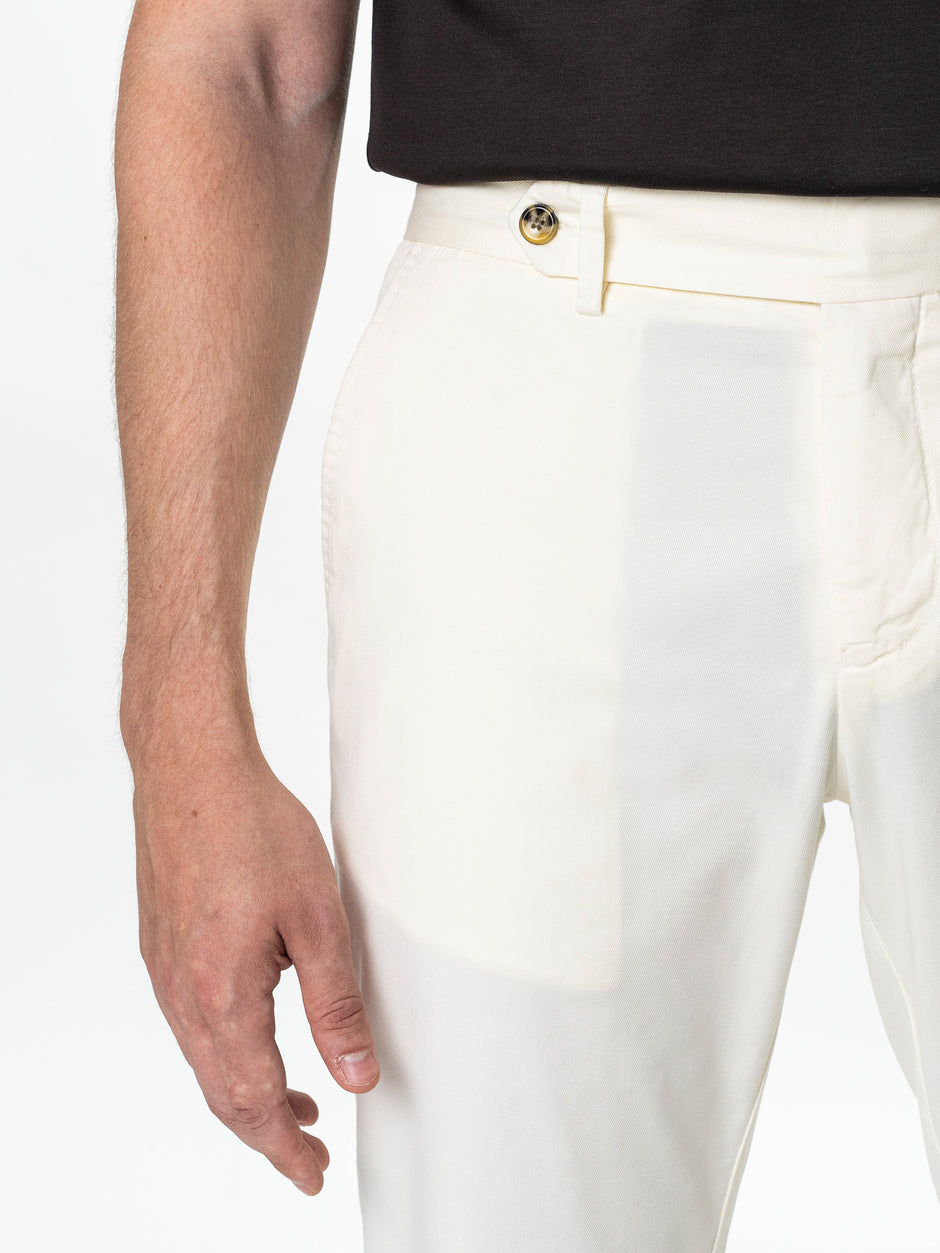 Pantaloni Barbati Chino Crem 100% Bumbac BMan0005 (4)