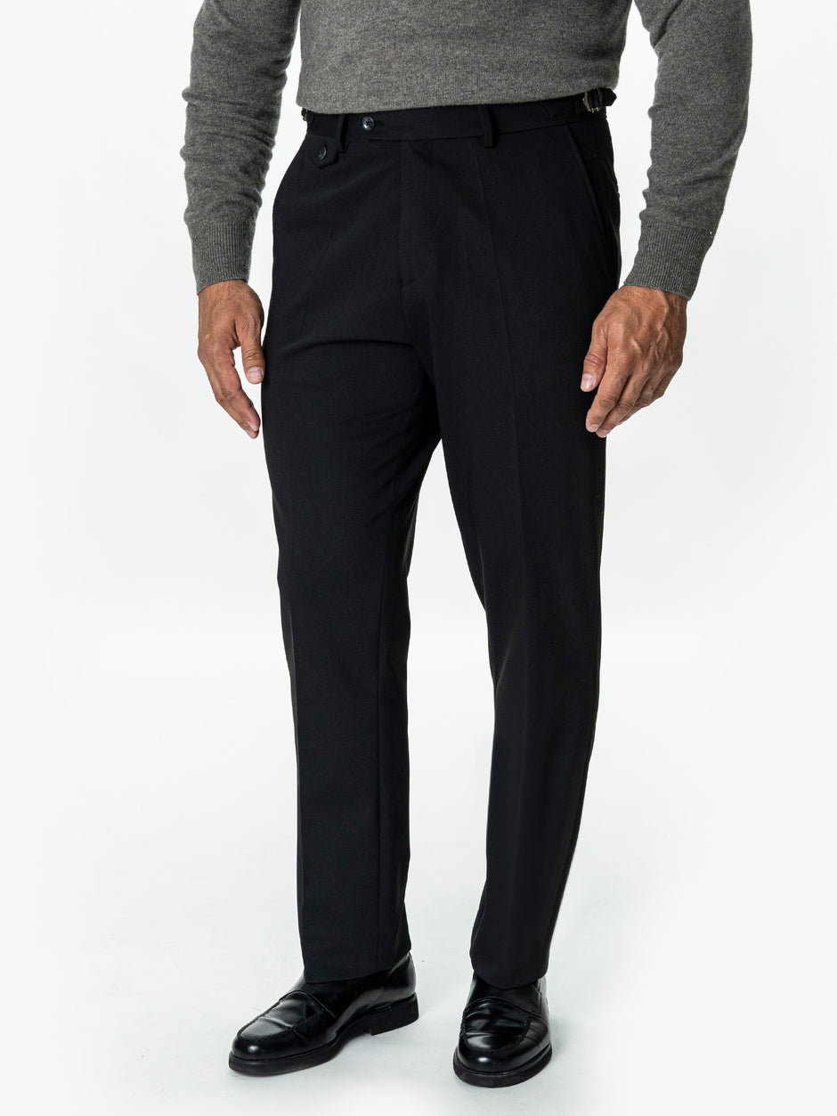 Pantaloni Eleganti Barbati Negri din Lana BMan0112 (5)