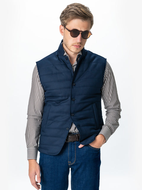 Vesta Casual & Office Barbati De Toamna Bleumarin Design Palermo BMan065 (1)