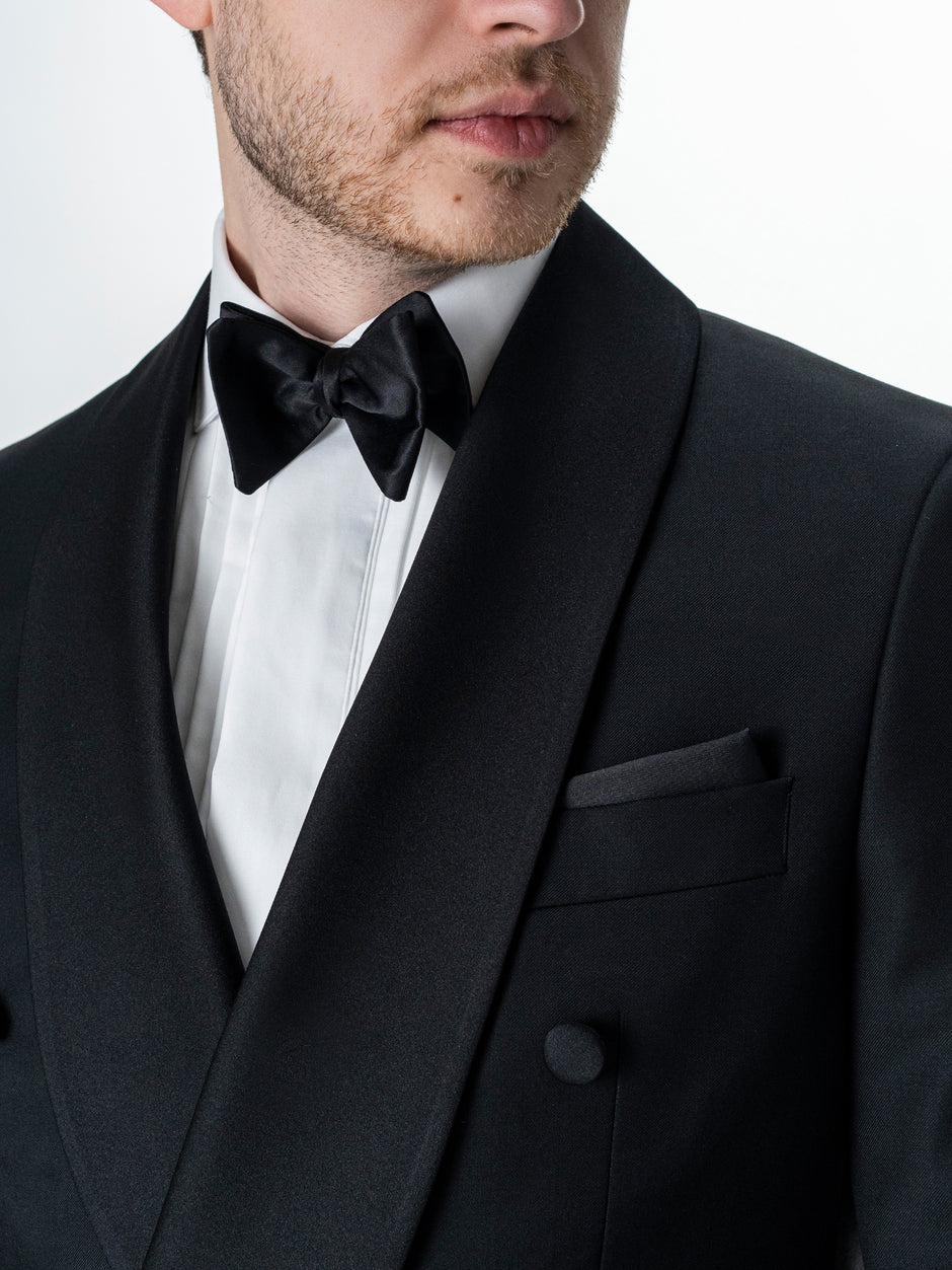 Costum Mire Smoking Negru 100% Lana Vitale Barberis SuperBio 21 Microni BMan344 (3)