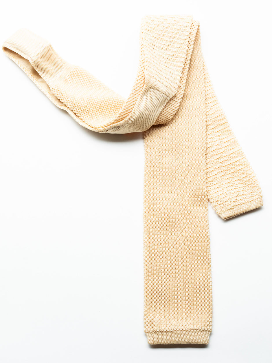 Cravata Barbati Crem Tricotata Imprimeu Oxford BMan890 (2)