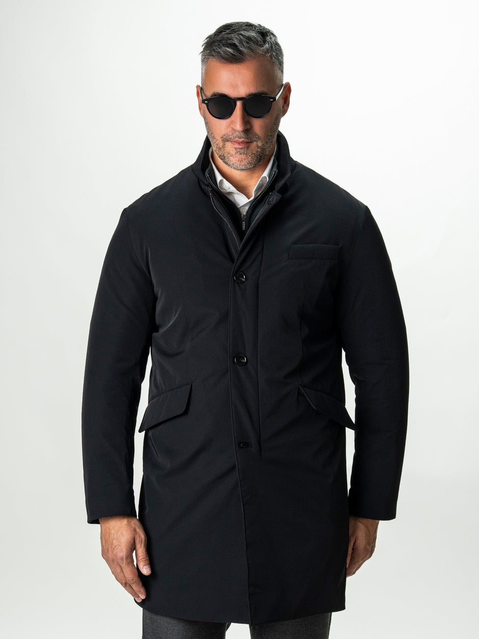 Geaca Barbati Tip Parka Neagra Cu Gluga BMan0200 (11)