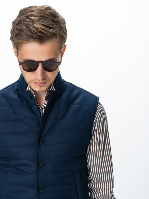 Vesta Casual & Office Barbati De Toamna Bleumarin Design Palermo BMan065 (4)