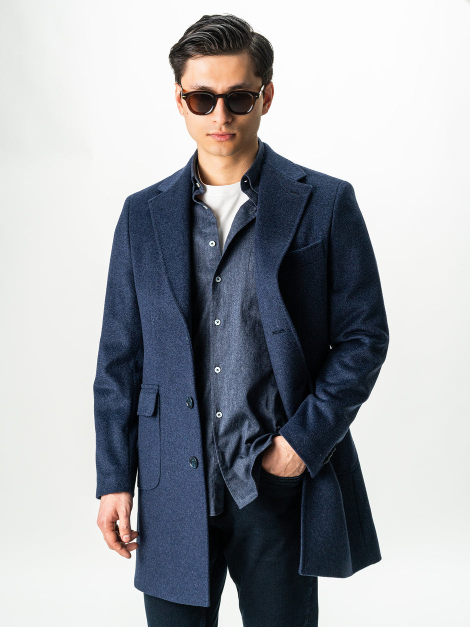 Camasa Barbati Casual Albastru Bleumarin Din Bumbac Natural Tip Flanel BMan0037 (7)