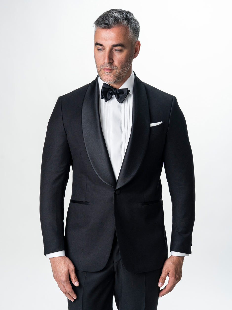 Costum Ceremonie Barbati Smoking Negru Lana Vitale Barberis BMan340 (10)