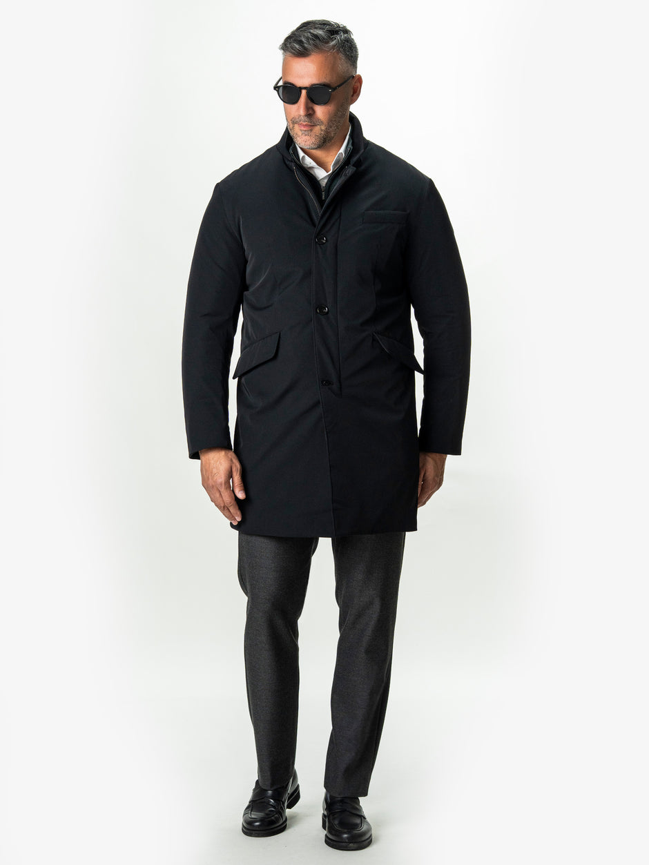 Geaca Barbati Tip Parka Neagra Cu Gluga BMan0200 (7)