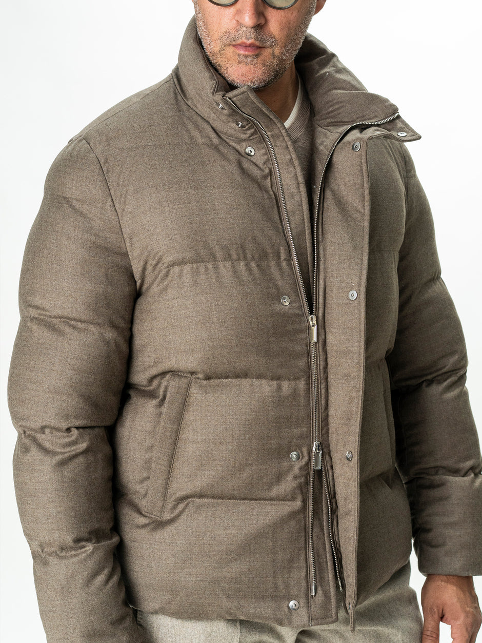 Geaca Puffer Barbati Bej Lana Vitale Barberis FeatherWeight BMan0009 (6)