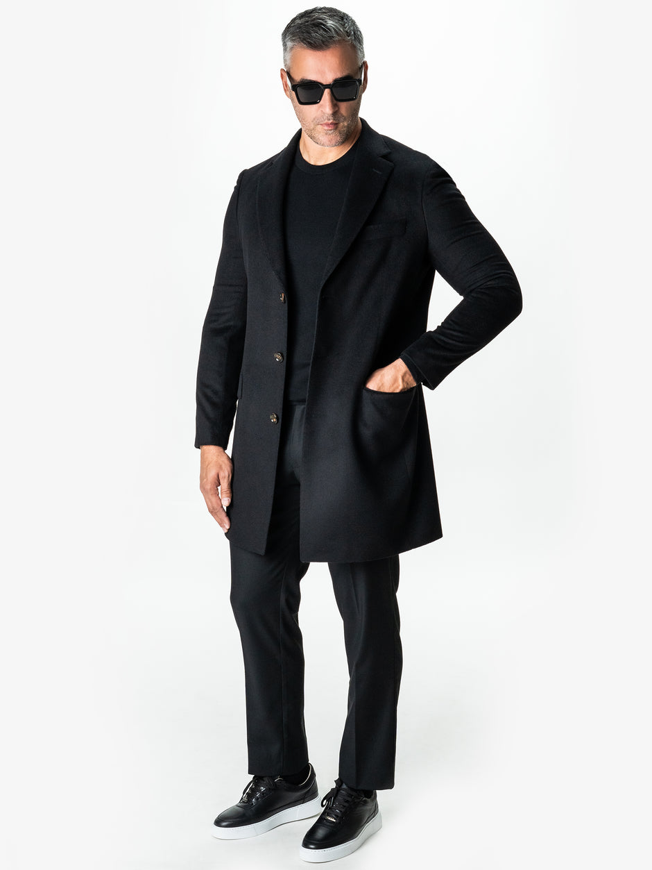Pantaloni Barbati Negru Lana Vitale Barberis Office Stretch Bman0006 (7)