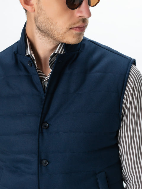 Vesta Casual & Office Barbati De Toamna Bleumarin Design Palermo BMan065 (2)