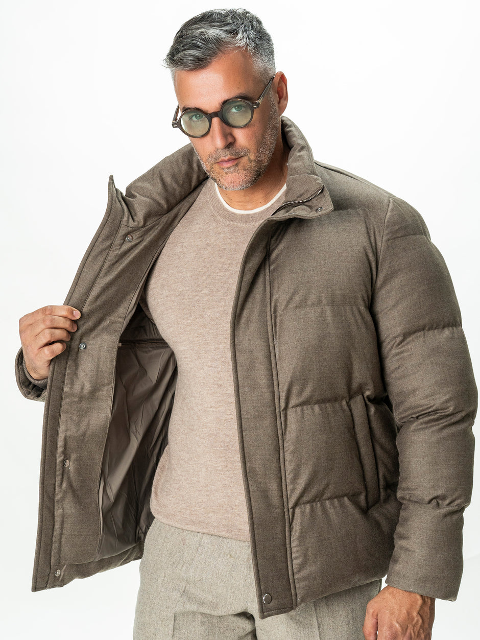 Geaca Puffer Barbati Bej Lana Vitale Barberis FeatherWeight BMan0009 (9)