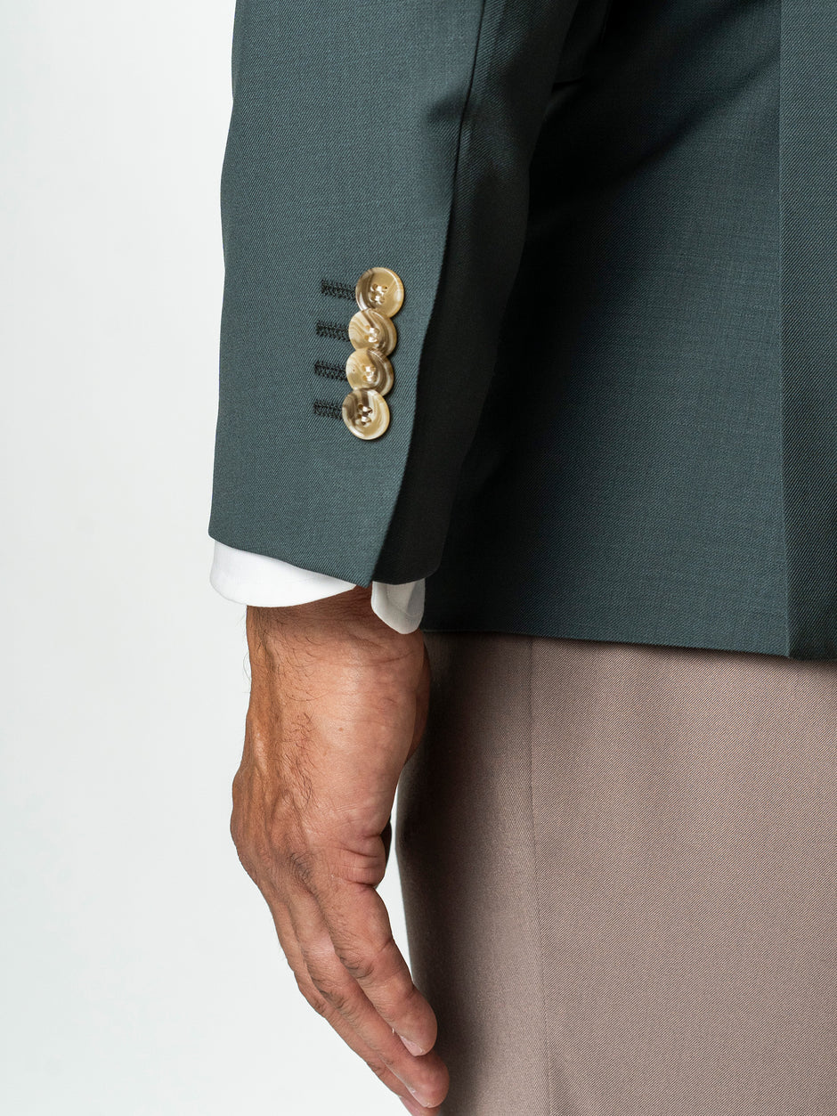 Sacou Doua Randuri Barbati Verde 100% Lana Vitale Barberis BMan0057 (9)