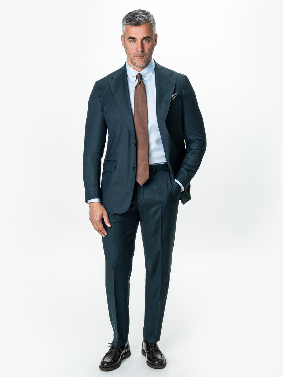 Costum Verde Petrol Barbati Lana Vitale Barberis 120's BMan0051 (9)
