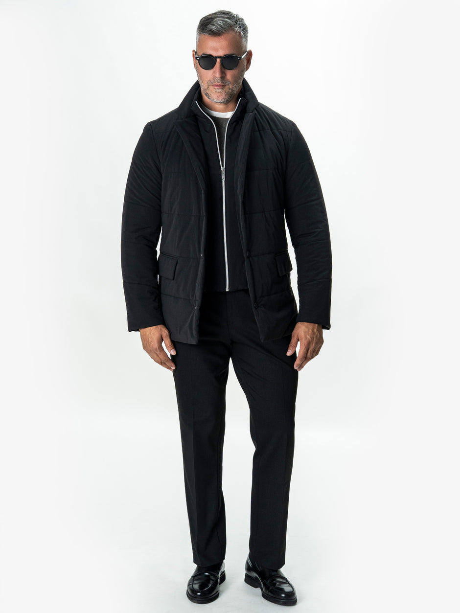 Pantaloni Eleganti Barbati Negri din Lana BMan0112 (6)