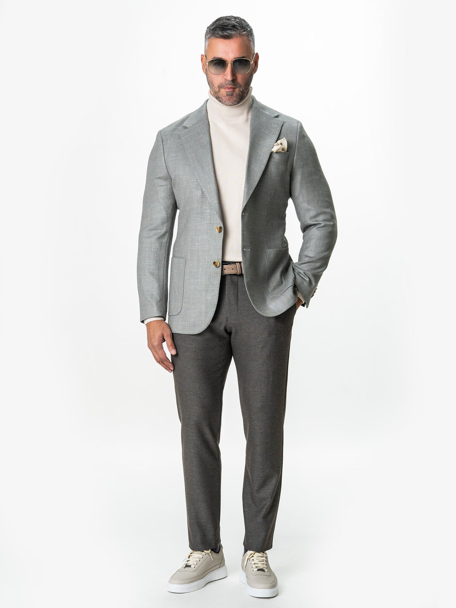 Sacou Barbati Verde Deschis Vara Necaptusit Lana Vitale Barberis BMan0050 (2)