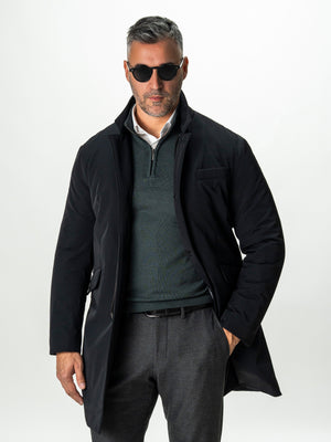 Geaca Barbati Tip Parka Neagra Cu Gluga BMan0200